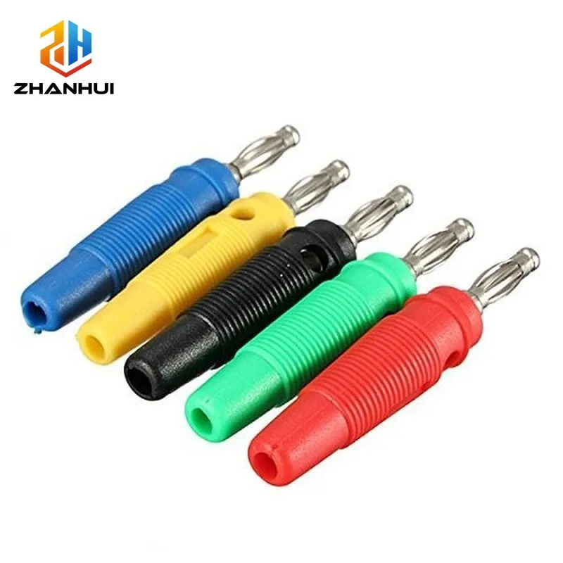 5/10PCS 4mm Banana Plug Connectors, Solderless Speaker Wire Adapter for Audio Video & Musical Equipment