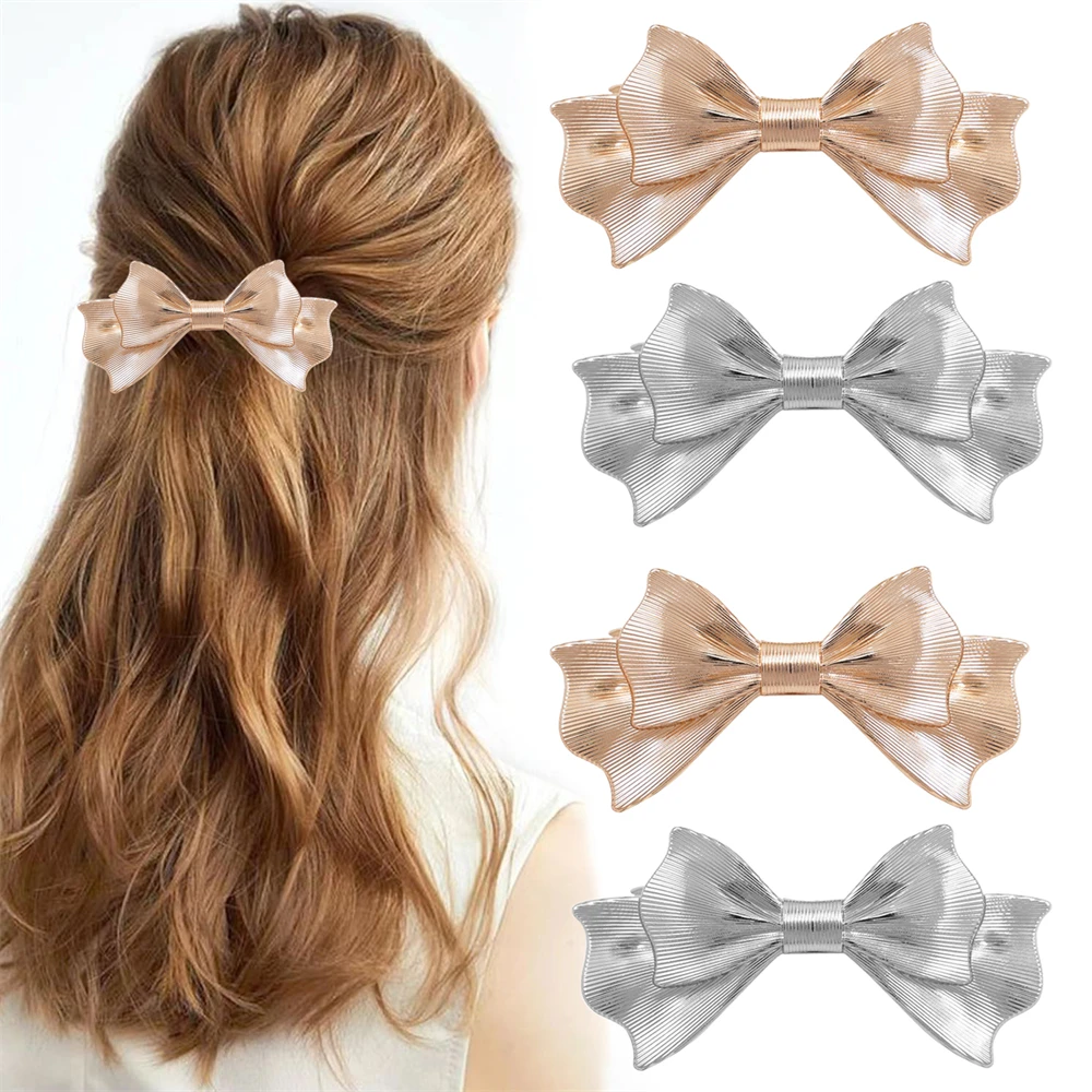 1 قطعة التصميم الذهبي تحسس الربيع كليب مشبك شعر المرأة القوس الراقية مستقيم كليب الجانب كليب الجانب كسر الشعر كليب