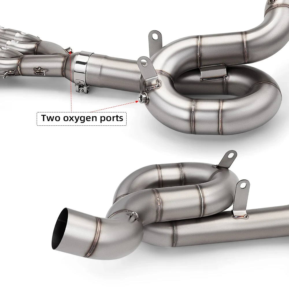 motorcycle Escape System for CB650F CBR650 Front mid Link Pipe 2014-2026 tubos de escape moto Accessory With 2 oxygen sensors view 6