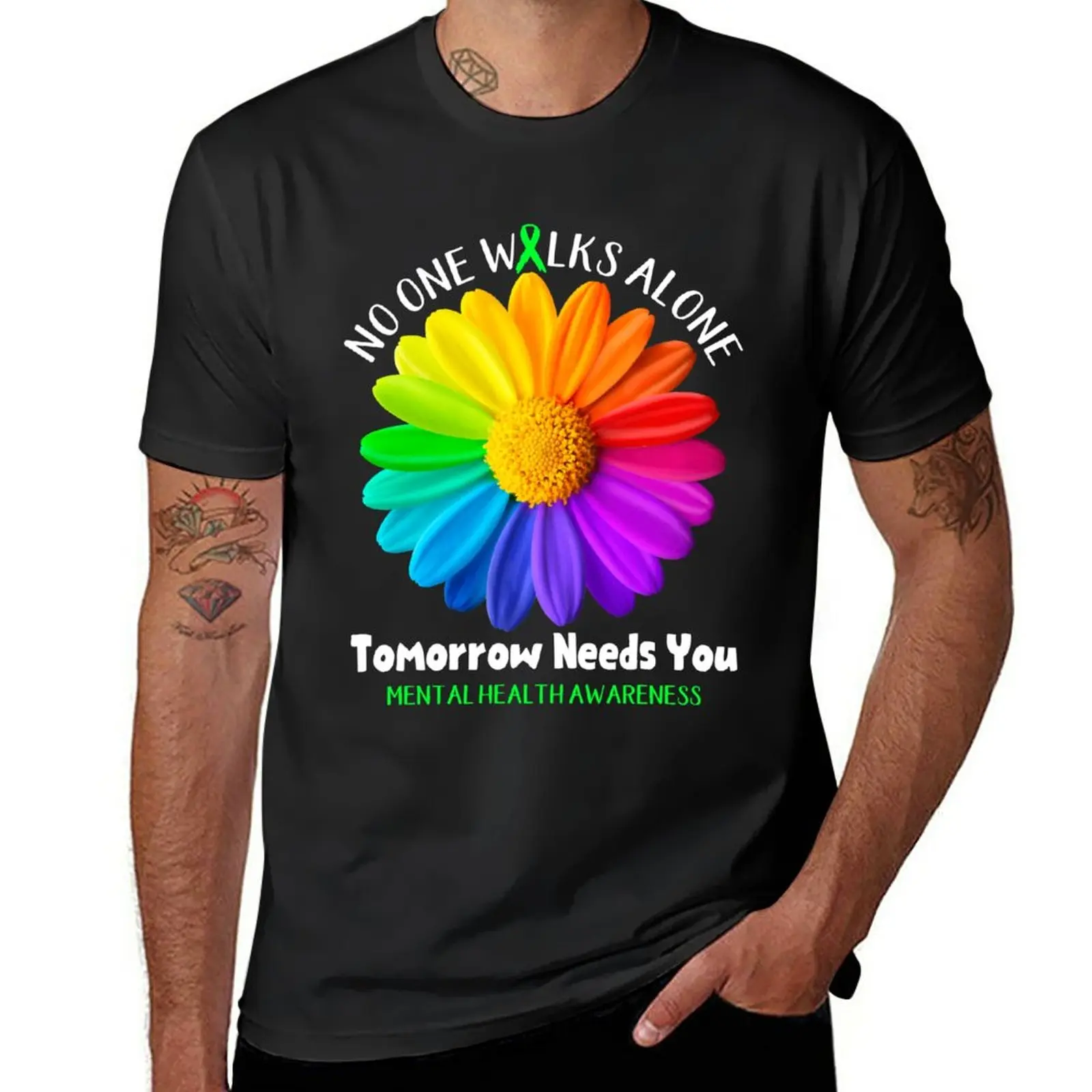 New Mental Health Awareness No One Walks Alone Tomorrow Needs You T-Shirt anime new edition t shirt Men's long sleeve t shirts