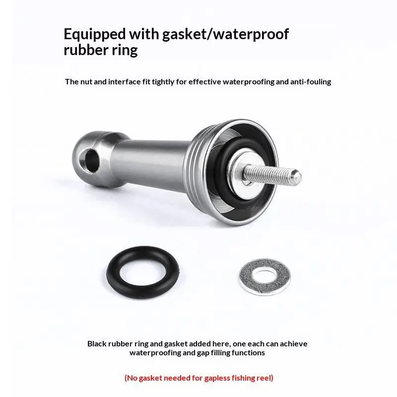 

New Fishing Wheel Balance Rod Universal Aluminum Fishing Reel Balancers Insertion In/Screw In Stand With Gasket Rubber Rings