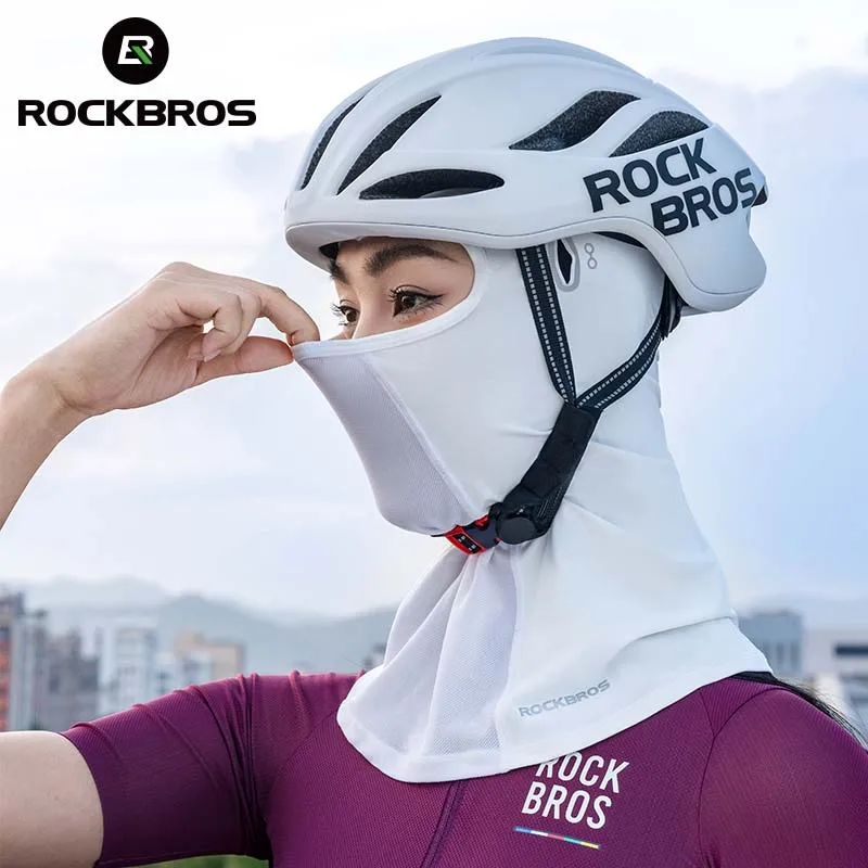 ROCKBROS Summer Cap Sunscreen Ice Silk Balaclava For Women Men Elastic Breathable Outdoor Sports Cycling Hiking Fishing Headwear