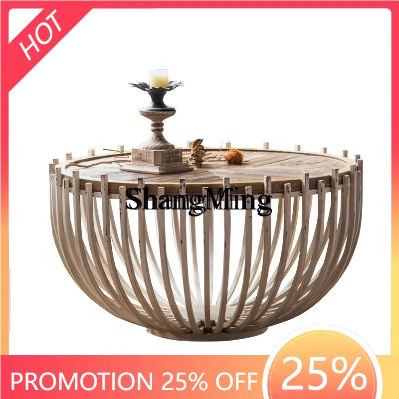 

ZYYcoffee table B & B living room small flower table industrial style decorative wrought iron round table