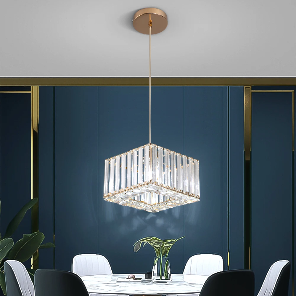 Led Pendant Light Modern Crystal Chandelier Kitchen Island Ceiling Lamp Dining Table Lustre Aisle Home Decor Corridor Fixture