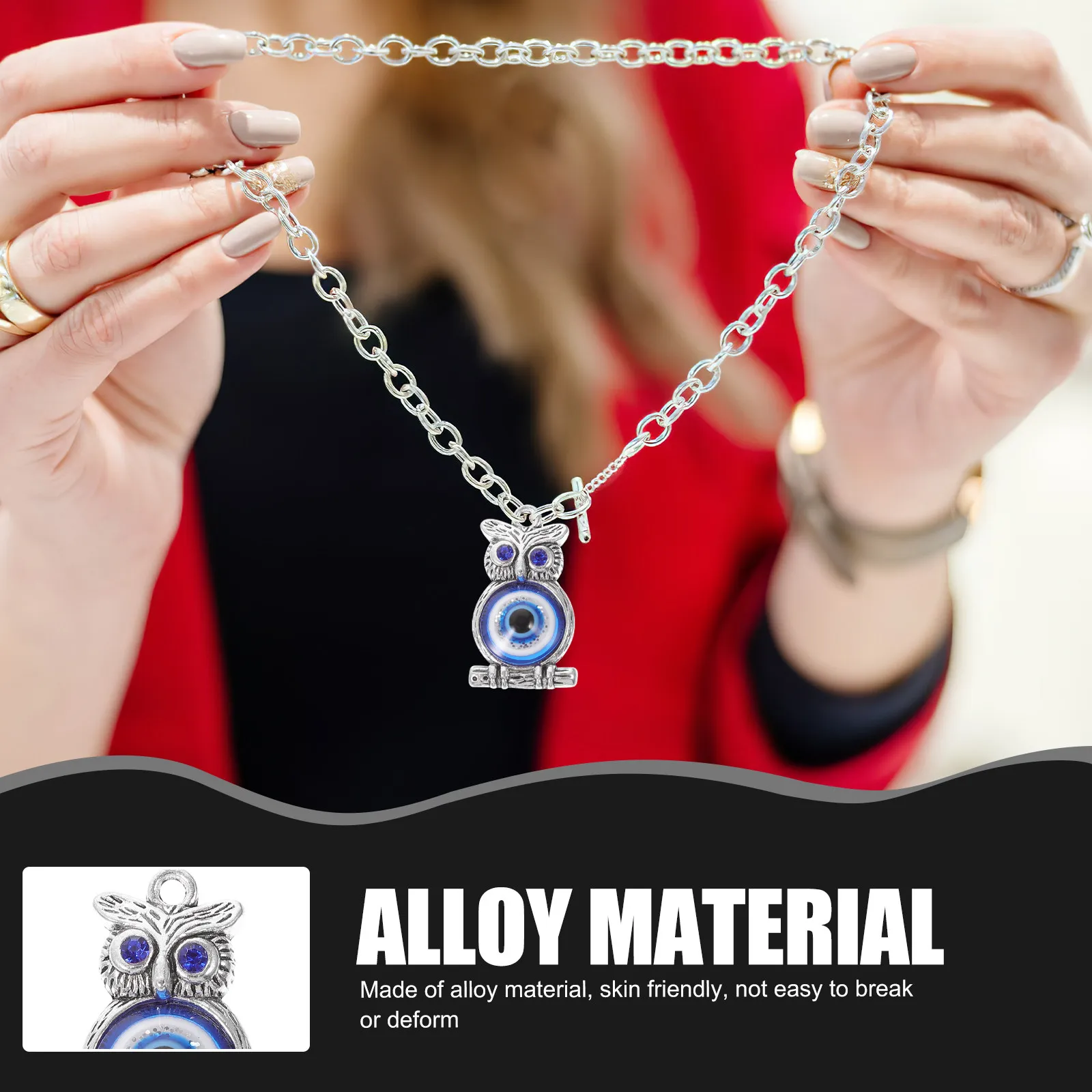 

5Pcs Evil Eye Owl Charms Jewelry Making Pendants Alloy DIY Necklace Bracelet Earring Charm Craft Supply Decorative Pendant