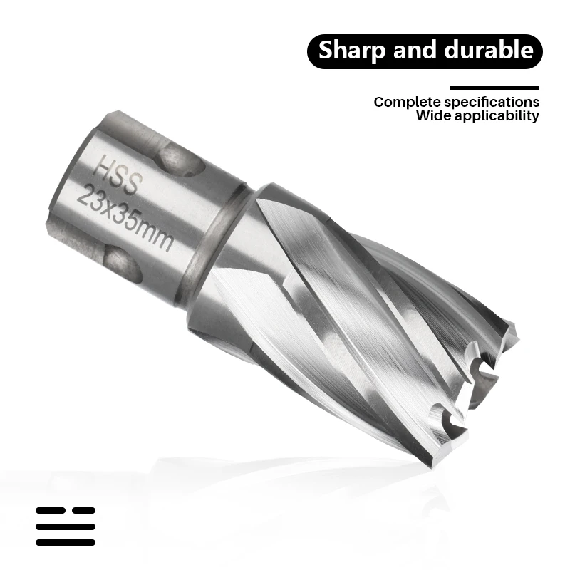 12-30Mm โลหะ HSS เจาะบิต Annular Cutter Weldon Shank Hole เปิด Hollow เจาะบิตสำหรับโลหะเครื่องมือเจาะ