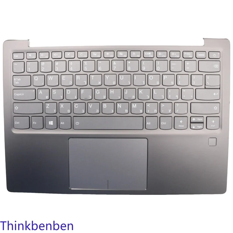 

HB Hebrew IL Israel Keyboard Iron Gray Upper Case Palmrest Shell Cover For Lenovo Ideapad 720S -13 13ARR 13IKB Laptop 5CB0P19076