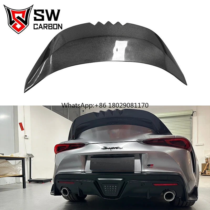 High Quality Carbon Fiber Saiwa Design Rear Spoiler for Toyota GR Supra A90 MK5 MKV Trunk Lip Splitter Rear Wing