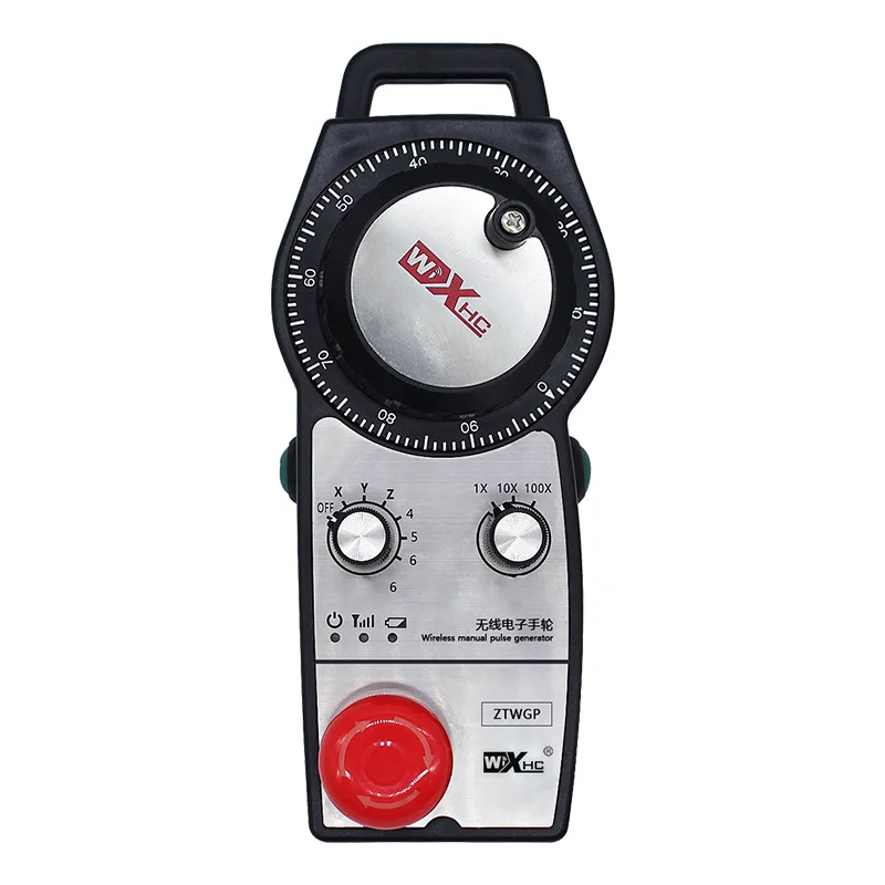 XHC Wireless CNC Manual Pulse Generator  Pendant Handle Controller 6axes with Emergency Stop Pulse Output 25ppr 100ppf
