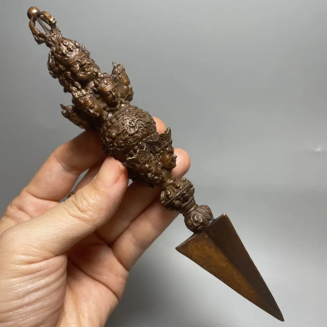 Tibet Tibetan Ucchusma Vajra Pestle Statue Ornament Home Office Cabinet Deco Desktop Decor Figurines