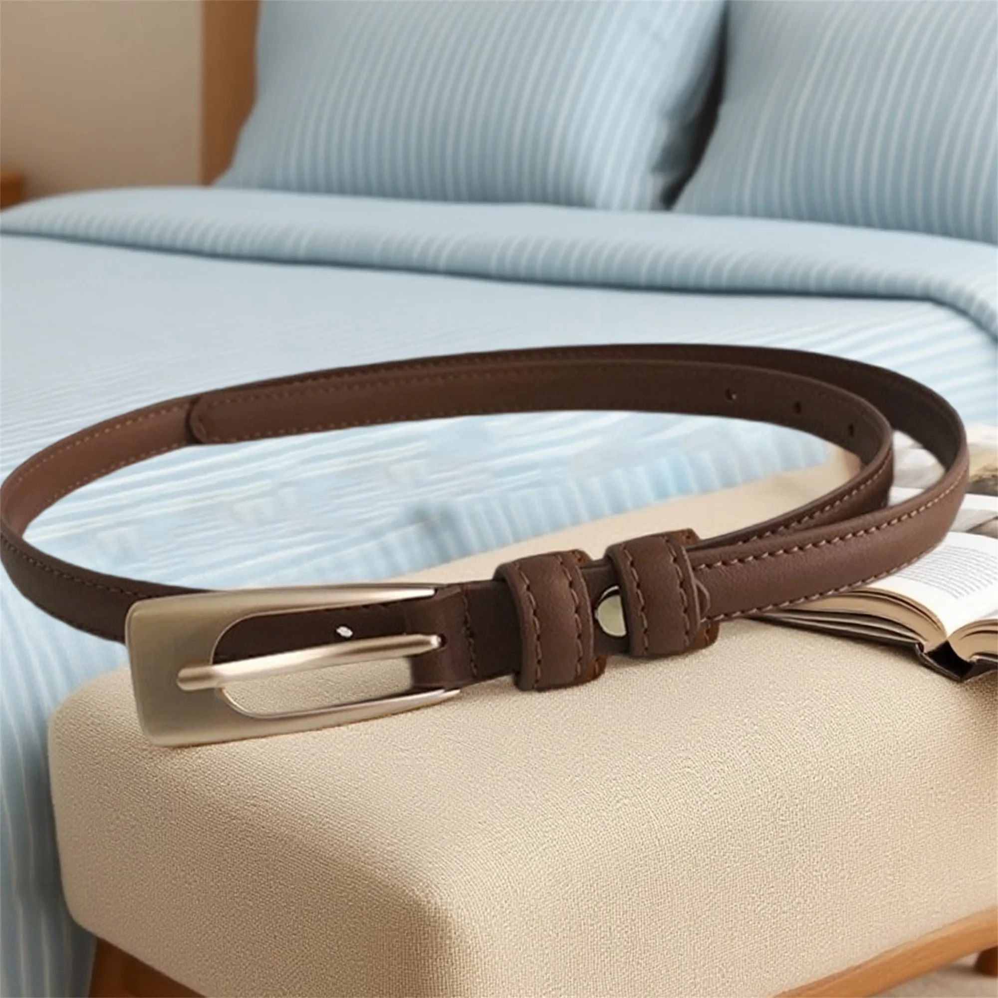 

Стильный женский ремень из натуральной кожи с регулируемой пряжкой для официальных и повседневных нарядов - шикарный аксессуар для любого случая