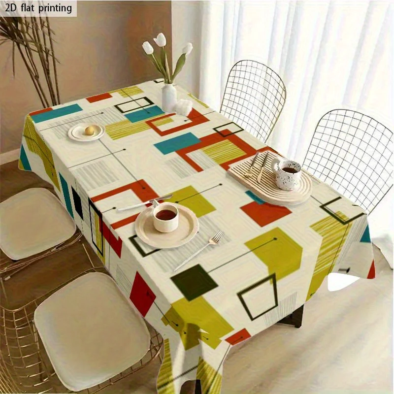 [JIT] 1pc Soft, fashionable and aesthetically pleasing 2D flat tablecloth Washable and easy to clean
