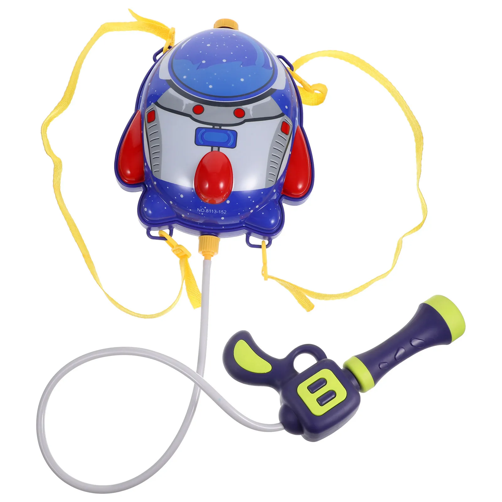 1Set Pull Backpack Water Plaything Blue Cartoon Pattern Durable High-Quality Material Long-Range 5-8m Swimming Pool Beach Summer