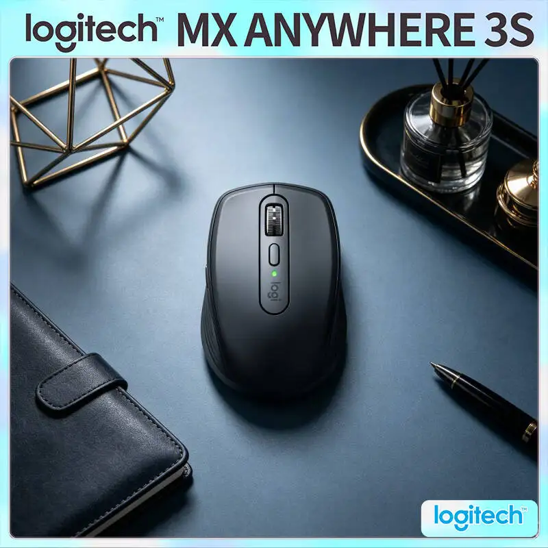 

Premium MX Anywhere 3S - 8K DPI, 3-Device Bluetooth, Silent Click, Ideal for Home Art Studio & Creative Work