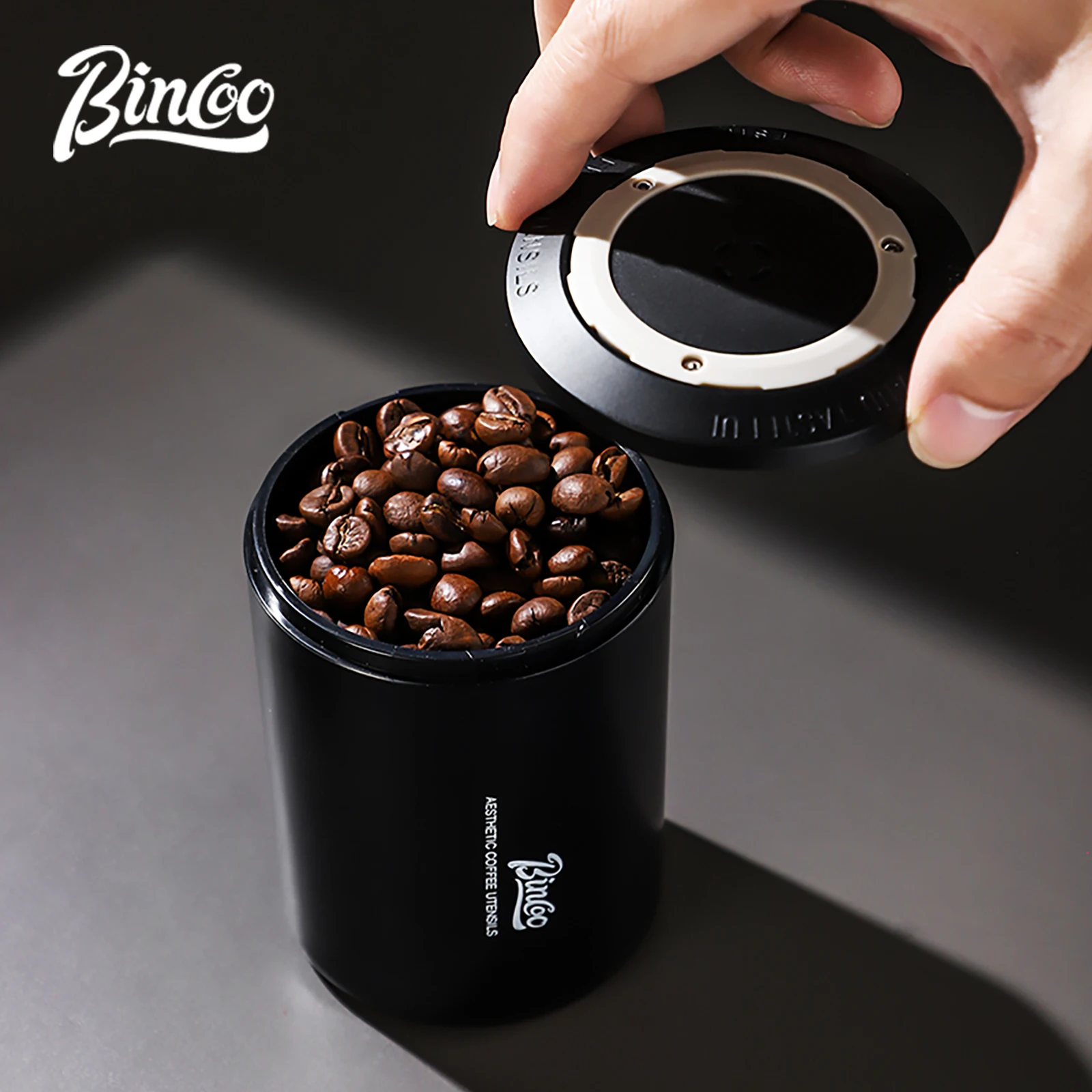Bincoo Portable Coffee Powder Airtight Can Mini Bean Storage Jar Small Grounds Container for Outdoor Camping and Tea Leaves