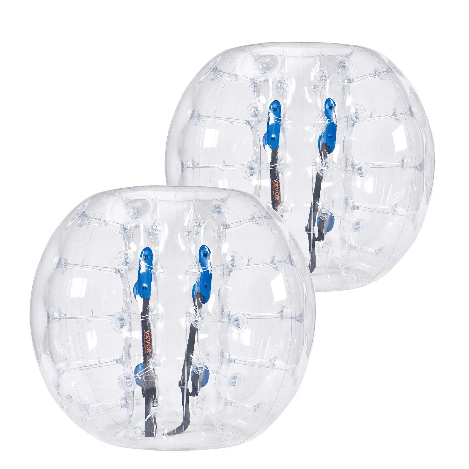 Bolas de amortecedor infláveis, 2 pacotes, bolas de sumo zorb de corpo de 4 pés/1.2m para adolescentes e adultos, bolas de bolha de hamster humano de pvc de 0.8mm de espessura para o