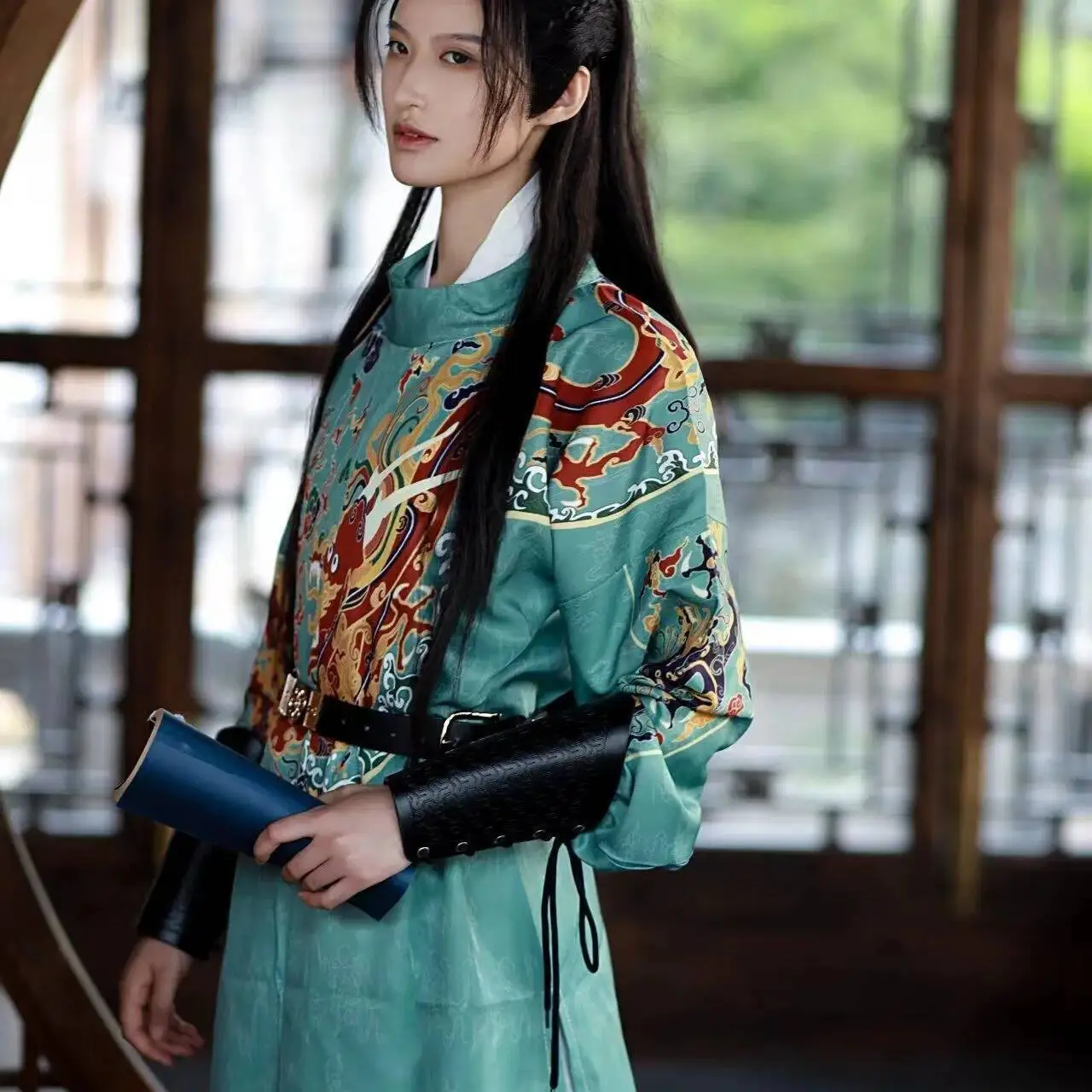 Chinese Dragon Ming Dynasty Robe National Hanfu Black Gold Ancient Costume hanfu Men Clothing Traditional Robe Stage Cosplay