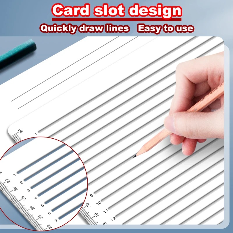 Exam Gridding Ruler (8/9/10mm) Fits Answer Sheets | Soft Non-Slip Slots | Fast & Clean Lines | Better Neatness & Efficiency