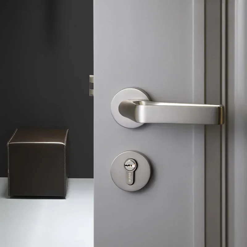 Zinc Alloy Mute Door Lock For Bedroom Washroom Kitchen Anti-theft Interior Door Handle Toilet Furniture Hardware CL-0759