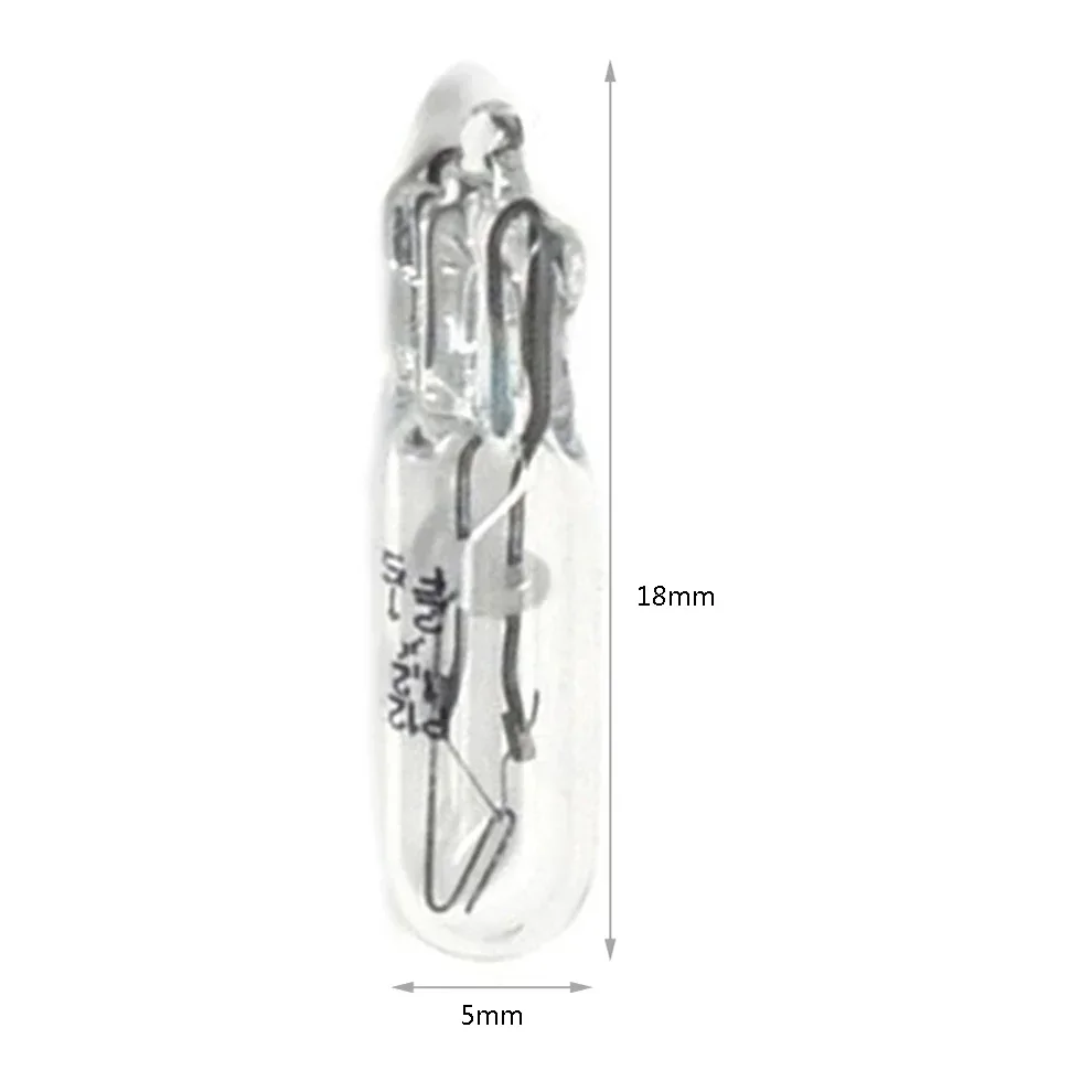 10pc T5 2w Car Bubble Insertion Instrument Brake Light Bulb Single Filament White Bubble Insertion 12v Indicator Light