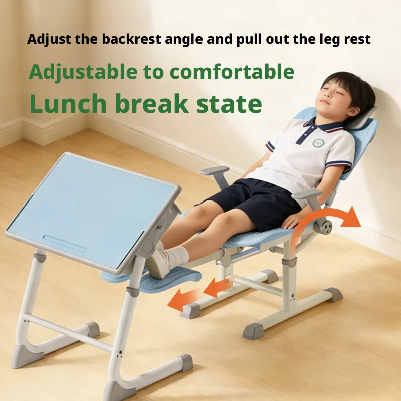 New Ergonomic Student Lunch Break Chair Adjustable Height Classroom Children's Learning Desk and Chair Set