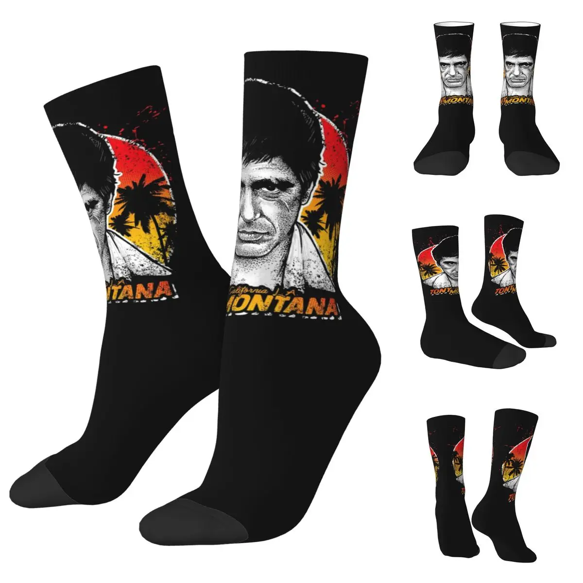 

3D printing cosy Unisex Socks,Hiking Movie Scarface Tony Montana Graphics Interesting Four Seasons Socks