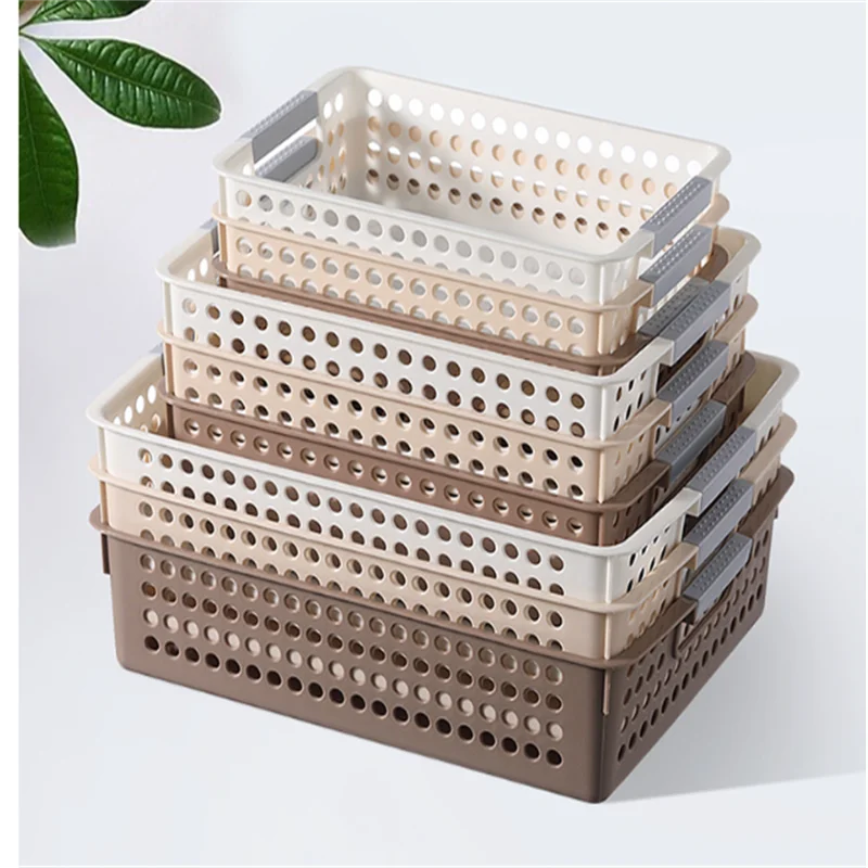 Desktop miscellaneous items storage tool storage box rectangular kindergarten snack toy storage basket storage small basket