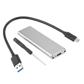 M.2 SSD durumda USB 3.1 M.2 NGFF SSD muhafaza kutusu SSD durumda, SATA harici durumda USB adaptörü 2242 2260 2280 için SuperSpeed