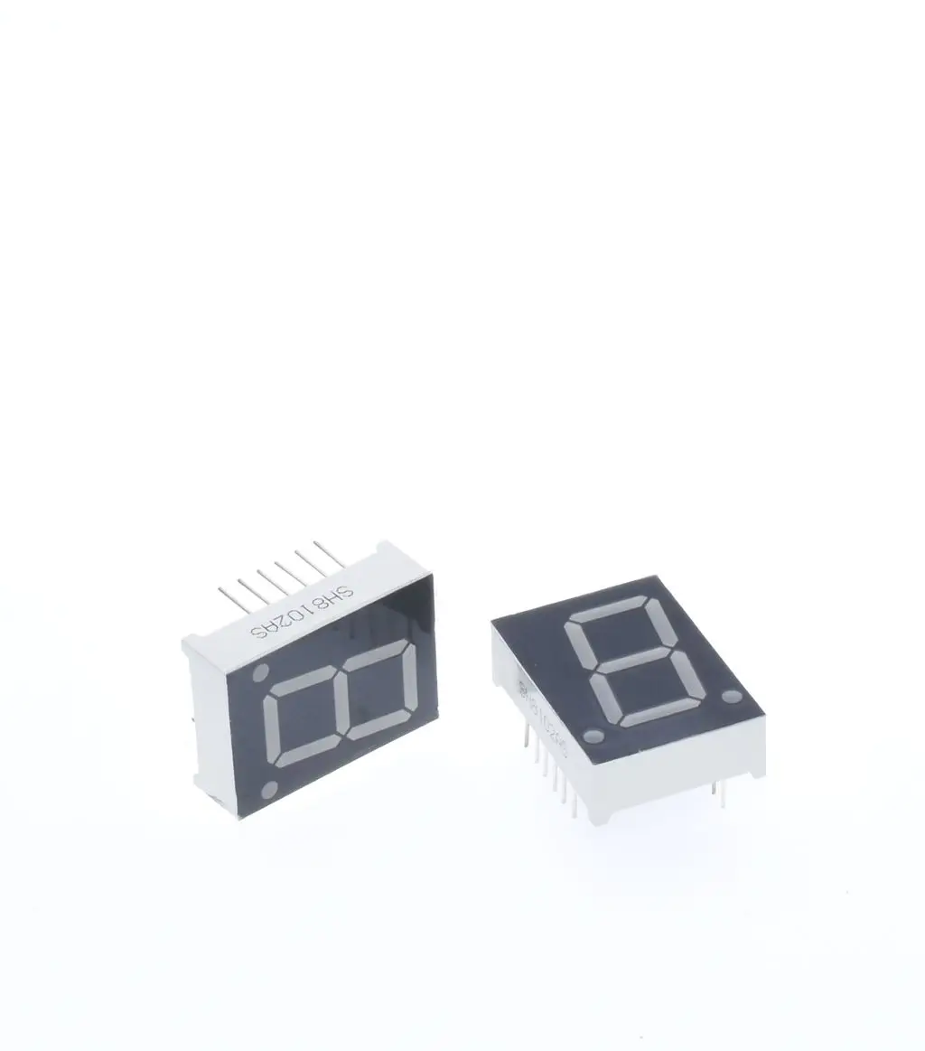 10PCS New and original 1 Bit 0.8 inch Digital Tube LED Display  red   Light 7 Segment Common Cathode 13PIN