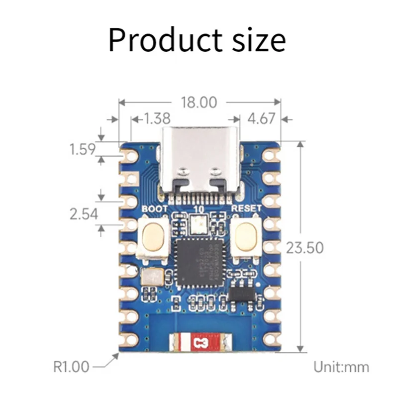 N01R-3X ESP32-S3-Zero Mini Papan Pengembangan ESP32-C3FN Modul Kompatibilitas Wifi Bluetooth RISC-V Tertanam Papan Pengembangan