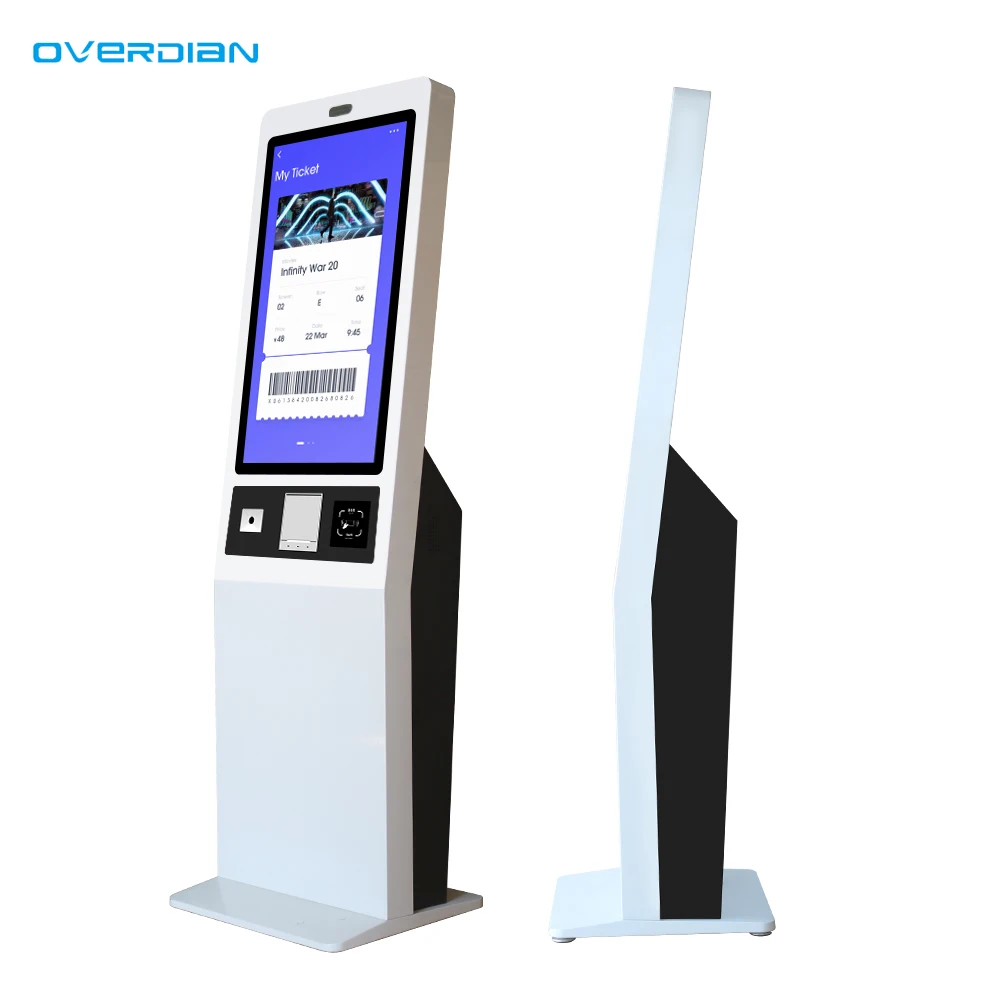 Self Service Information Inquiry Terminal ,Fast Food Ordering 21.5 32 Inch Self Service Payment Kiosk