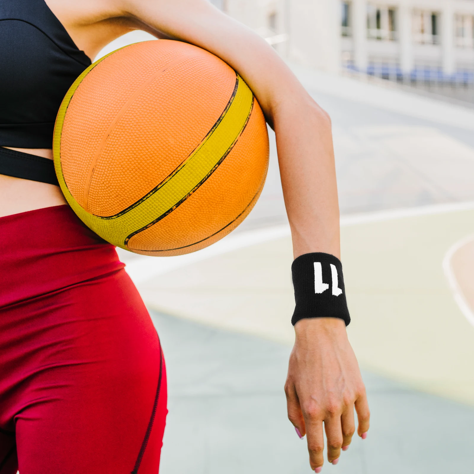 

1 Pair Elastic Cotton Wristbands For Sports Workout Sweatbands Men Women Stretchy Wrist Support Tennis Basketball Gym Fitness