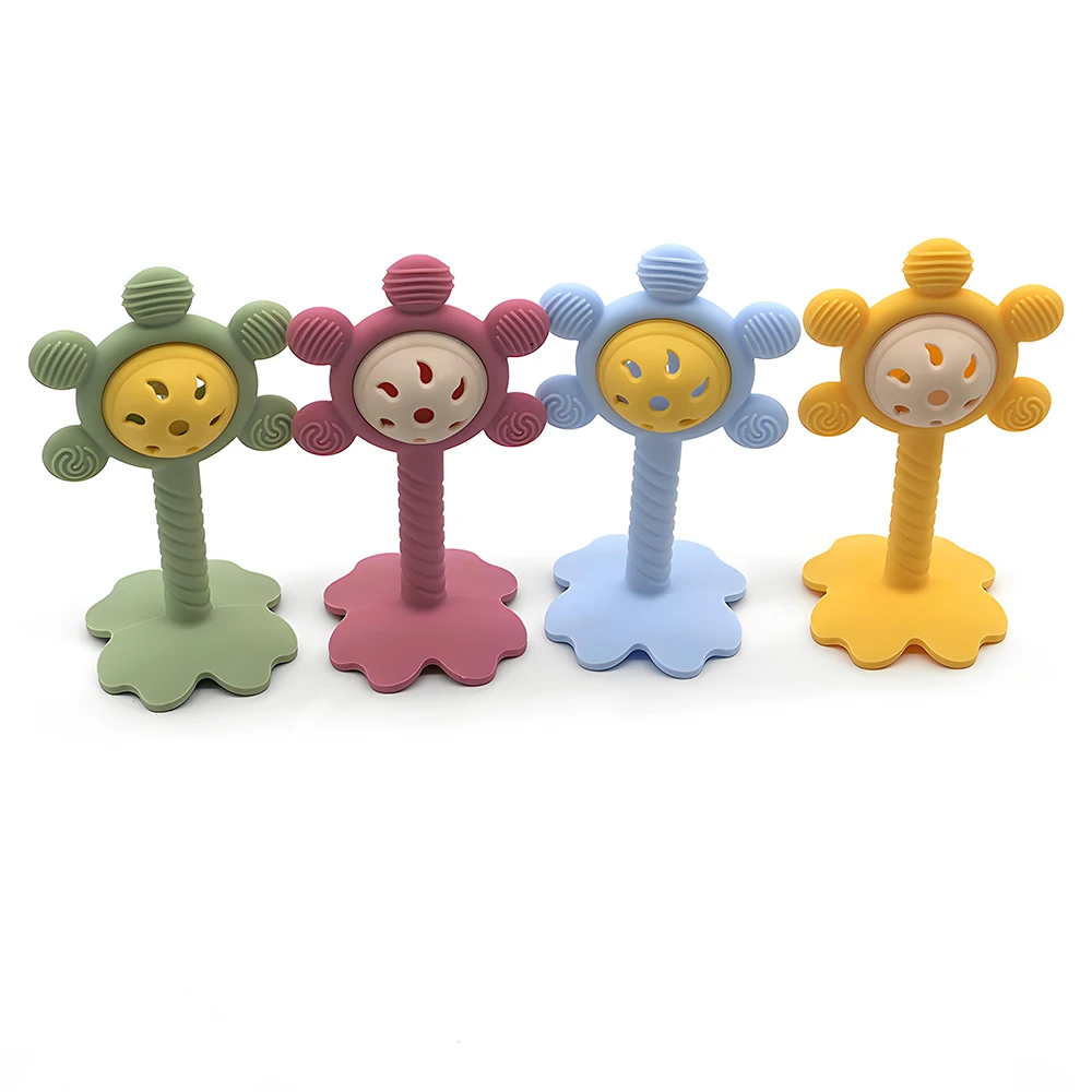 아기용 몬테소리 딸랑이 이빨 장난감, 다채로운 지능 조기 교육 집중 훈련 도구 장난감