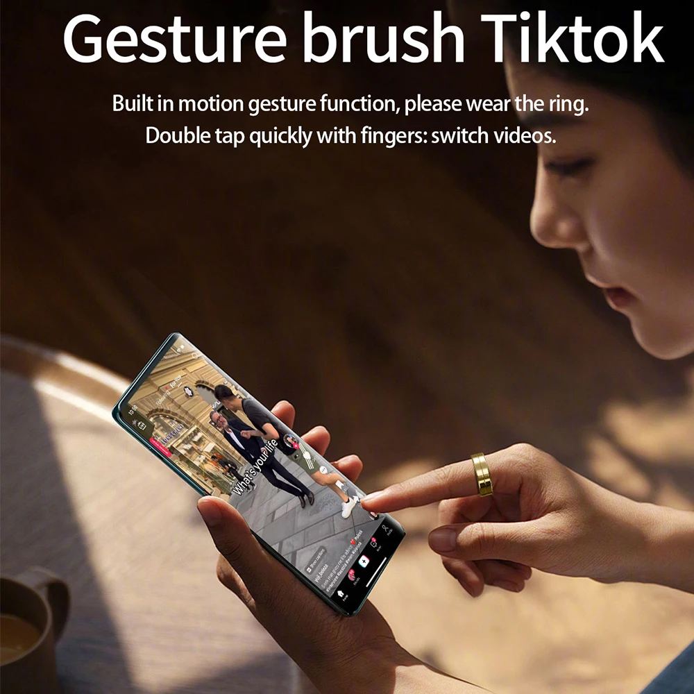 R11 Anello intelligente alla moda Ultra sottile Spessore 2,2 mm Guscio in acciaio inossidabile Fitness Health Tracker Frequenza cardiaca Monitor di ossigeno nel sangue