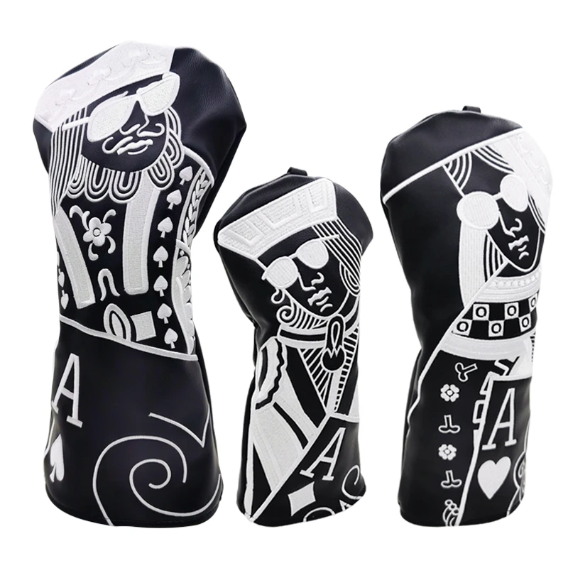 JQK-Housses de sauna en cuir PU pour club de golf, couvre-tête de putter, bois de parcours, conducteur, haute qualité, #1 #3 #5