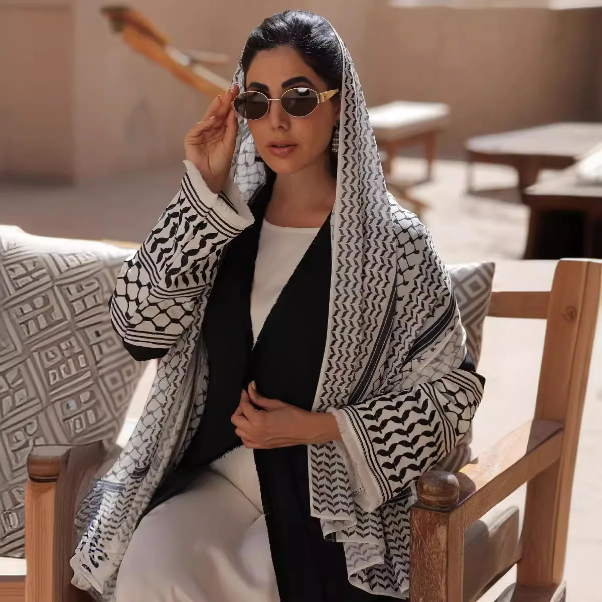 

Muslim dress Dubai women's fashion cardigan long dress simple temperament elegant holiday style high-end banquet party dress