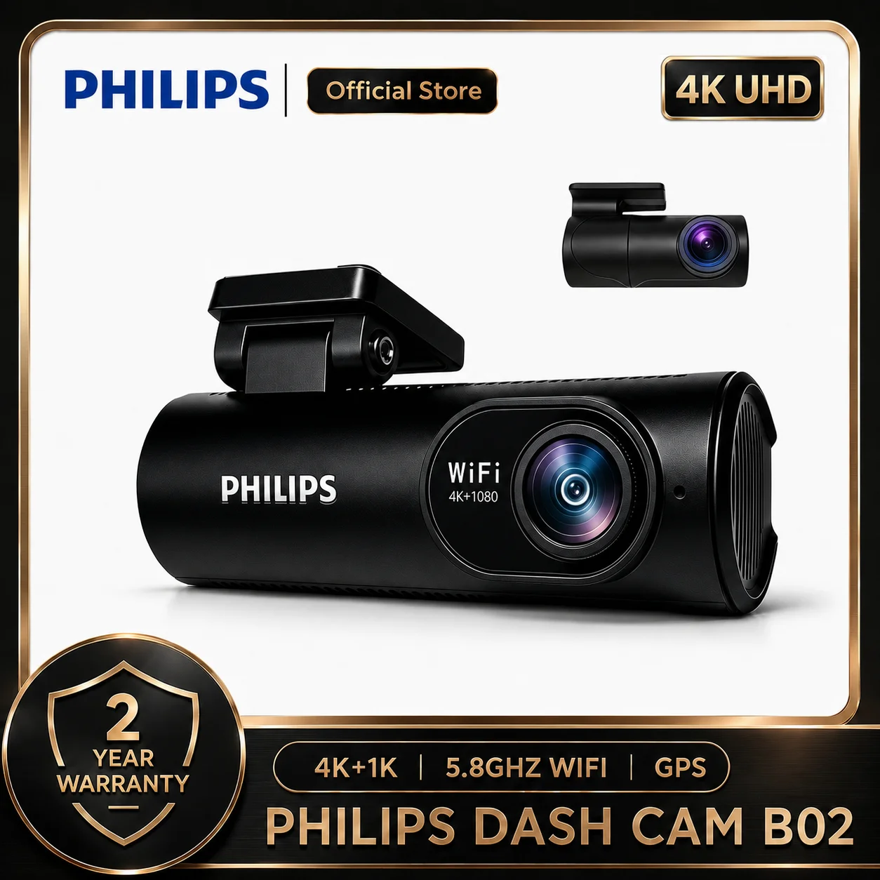 camera-embarquee-philips-b02-4k-1k-hdr-double-camera-avant-et-arriere-wifi-24-ghz-et-58-ghz-gps-surveillance-de-stationnement-24h-controle-par-application-enregistreur-video-embarque