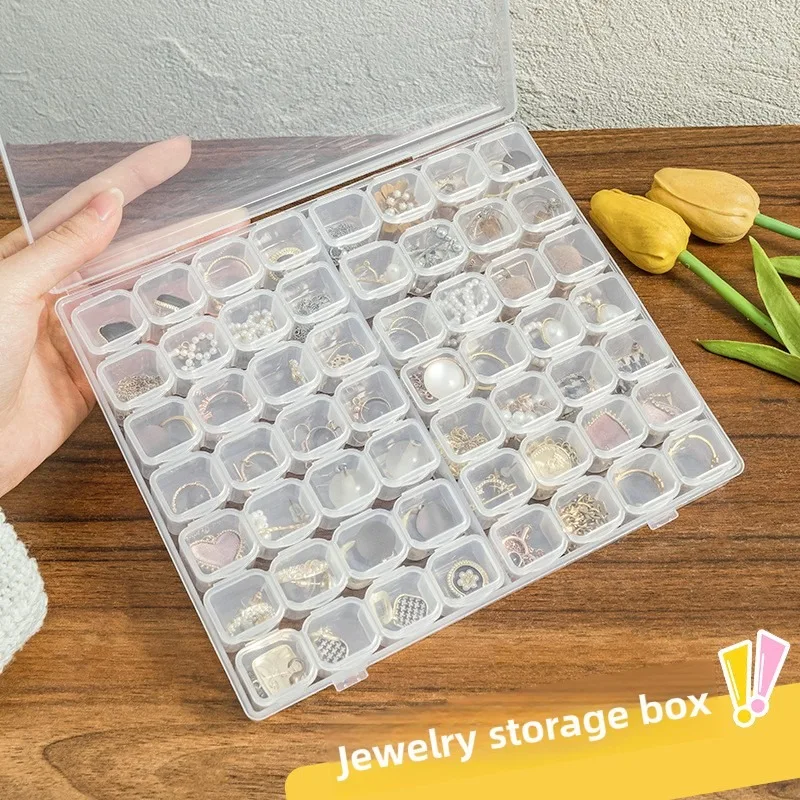 28/56Grids Adjustable Plastic Jewelry Beads Pills Nail Tips Storage Box Case Container Organizer Clear Nail Boxes Home Supplies