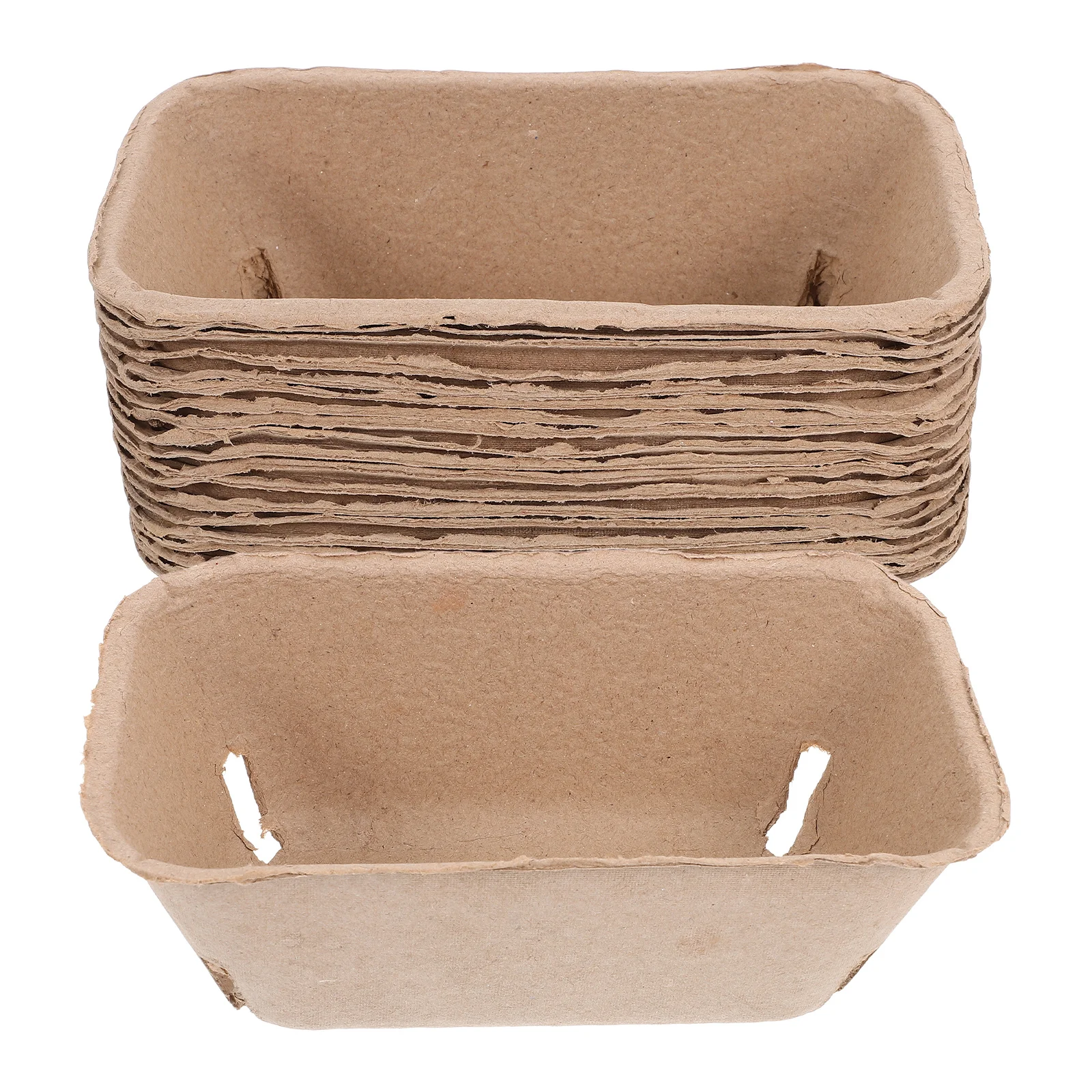 

20pcs Fruit Basket Paper Pulp Berry Container Kitchen Storage Tray Household Snack Organizer Berry Fruit Basket Paper Pulp Tray