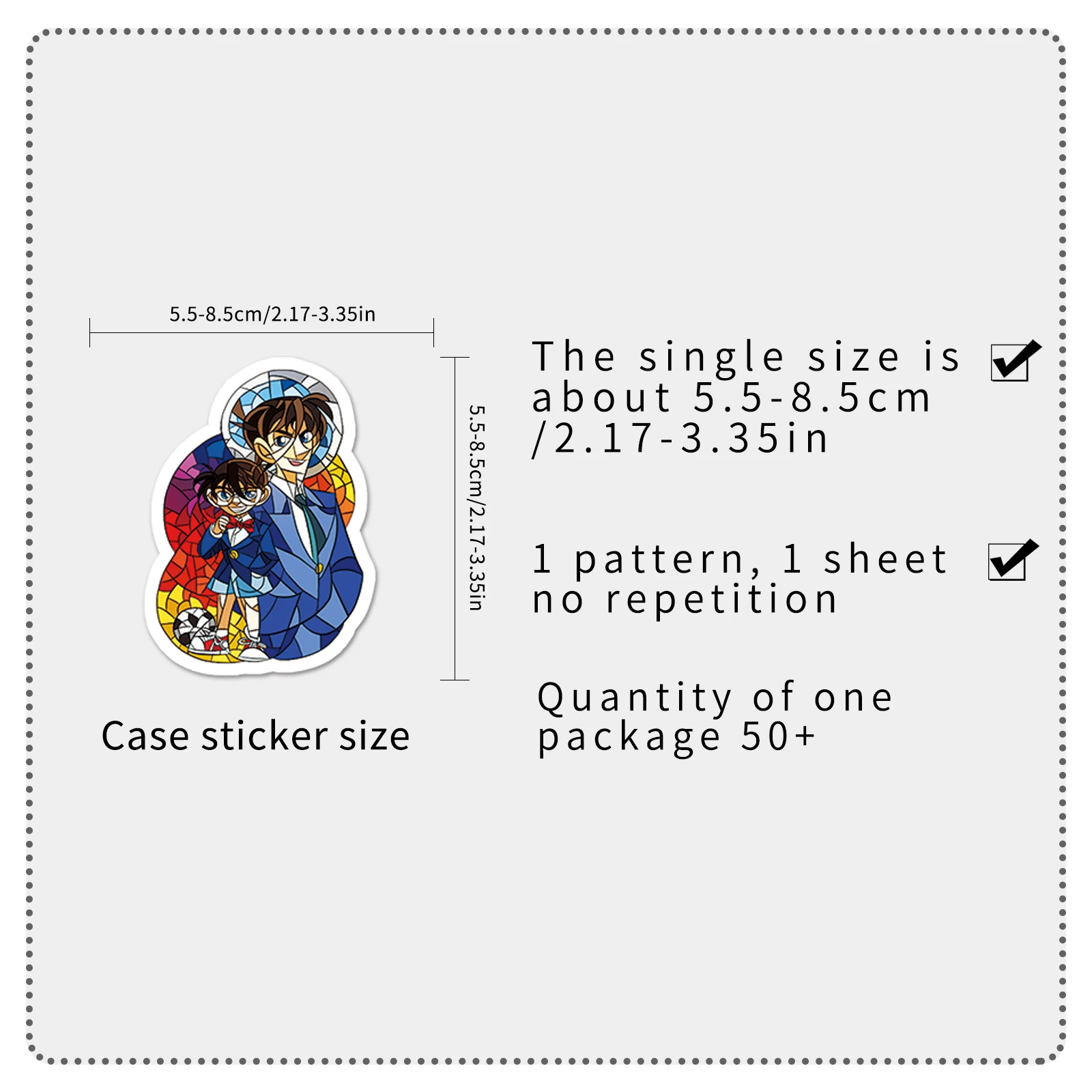 50pc MINISO Detective Series Cartoon Cute Graffiti Stickers Suitcase Laptop Guitar Skateboard Personalized Decoration Stickers