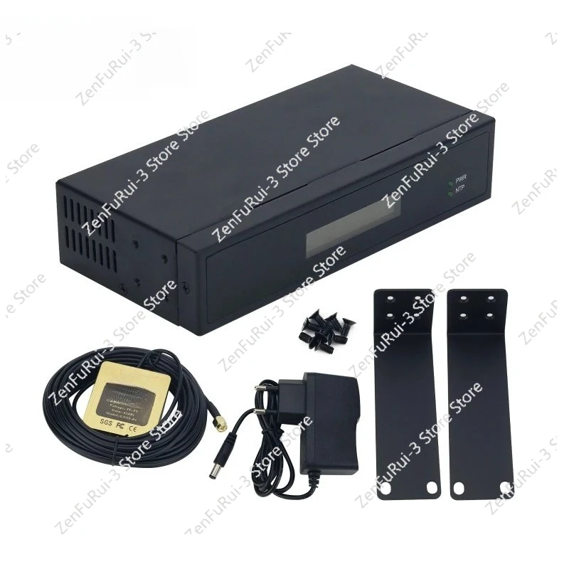 خادم TF-NTP-LITE NTP + خادم وقت شبكة هوائي 10 أمتار مع شاشة 2 منافذ شبكة تدعم Beidou GPS GLONASS QZSS