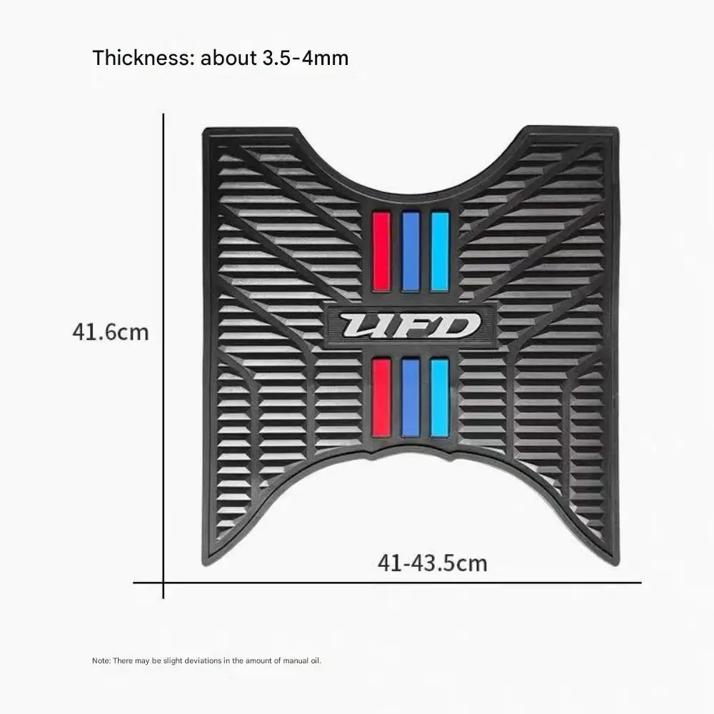FOR HAOJUE UFD125 Custom Motorcycle Foot Mat Thickened 3D Texture Integrally Formed Rubber Footpad Waterproof And Anti-Slip