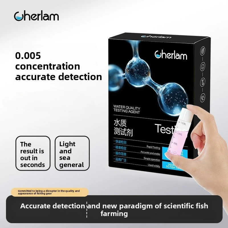 Cherlam Aquarium Water Test Kit - for Nitrite, Ammonia & Nitrate | Accurate Testing for Freshwater, Saltwater Tanks&Aquaculture