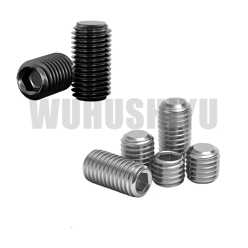 500/1500 M2 M2,5 M3 M4 M5 M6 M8 DIN913 304 Edelstahl Schwarz Sechskant Innensechskant Inbus Flachspitz Madenschraube Stellschraube Kit Box – Detail 7