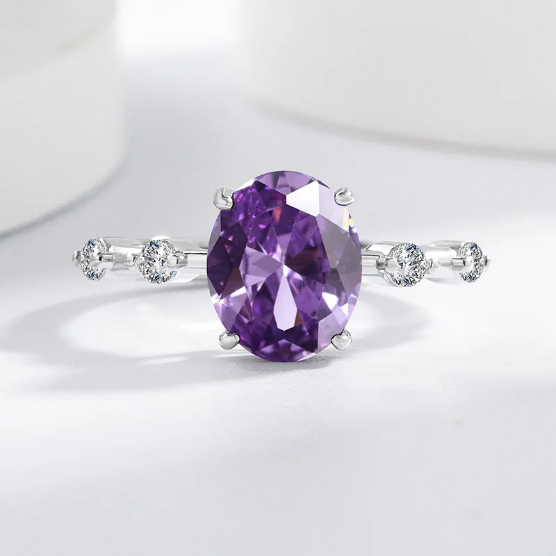 

925 Sterling Silver Geometric Cubic Zirconia Stackable Ring for Women Trendy Platinum Plated Brand Party Jewelry Accessories
