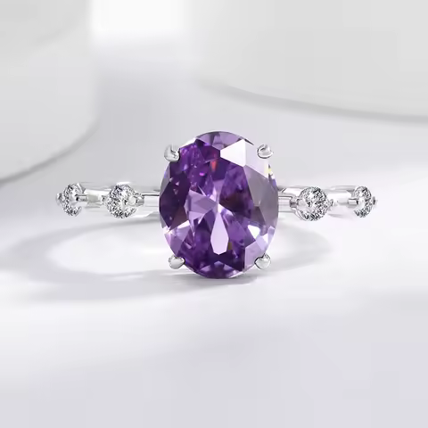 925 Sterling Silver Geometric Cubic Zirconia Stackable Ring for Women Trendy Platinum Plated Brand Party Jewelry Accessories