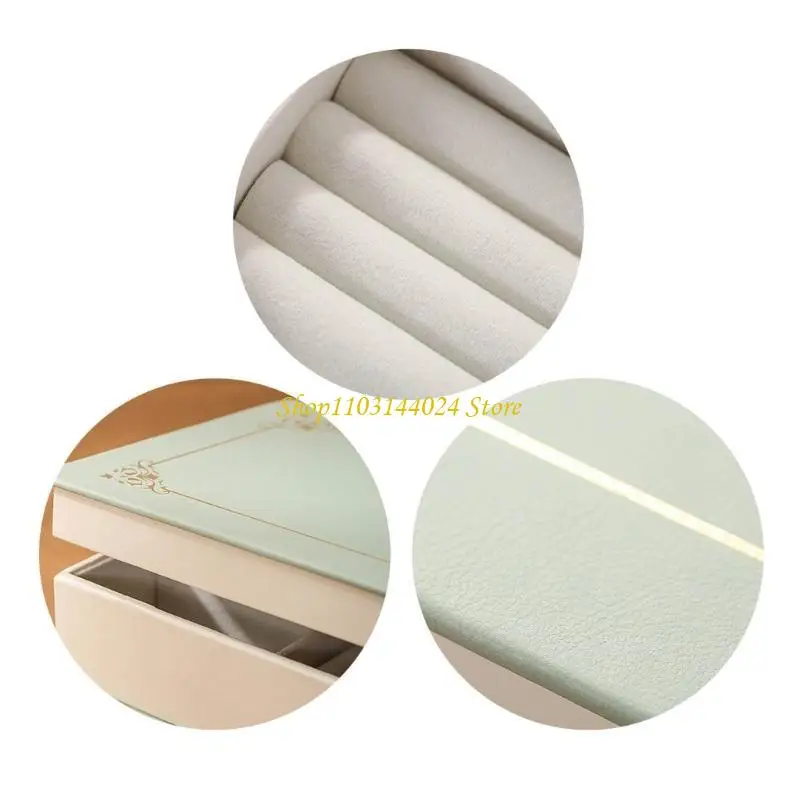 N5KE High-end Jewelry Storage Box Ring Pendant Earring Box European PU Leathers Jewelry Box Birthday Wedding Gift Box