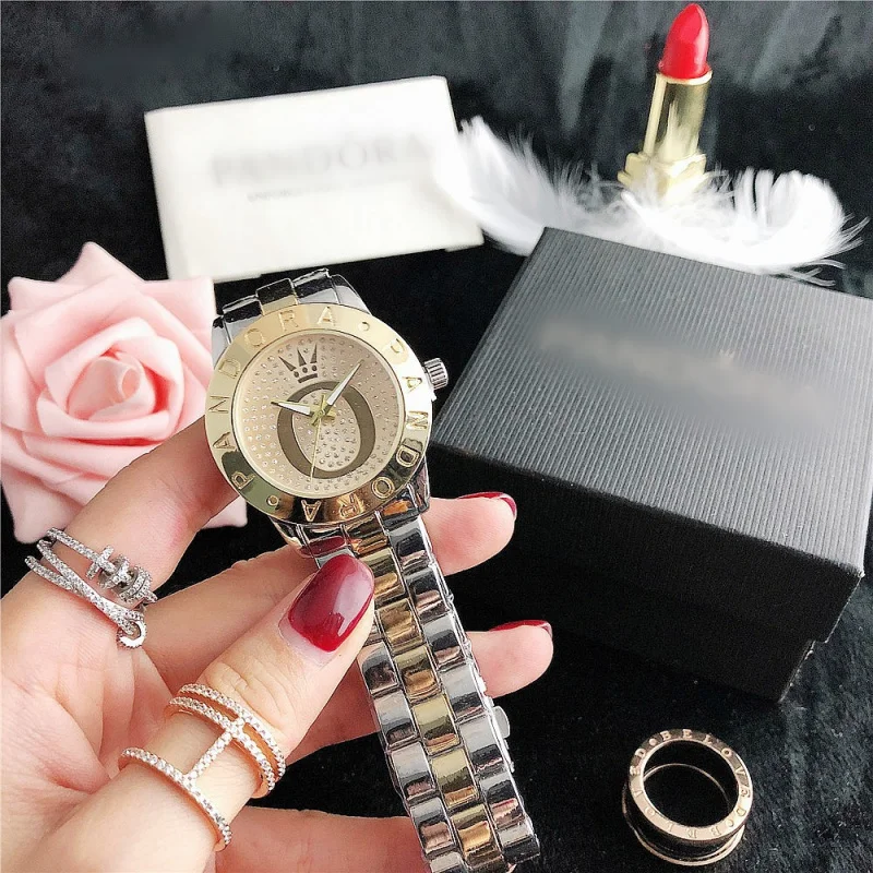 โรงงานโดยตรงนาฬิกาผู้ชายและผู้หญิงธุรกิจนาฬิกาเข็มขัดเหล็กโลหะผสม NewPOEuropean และ American นาฬิกา