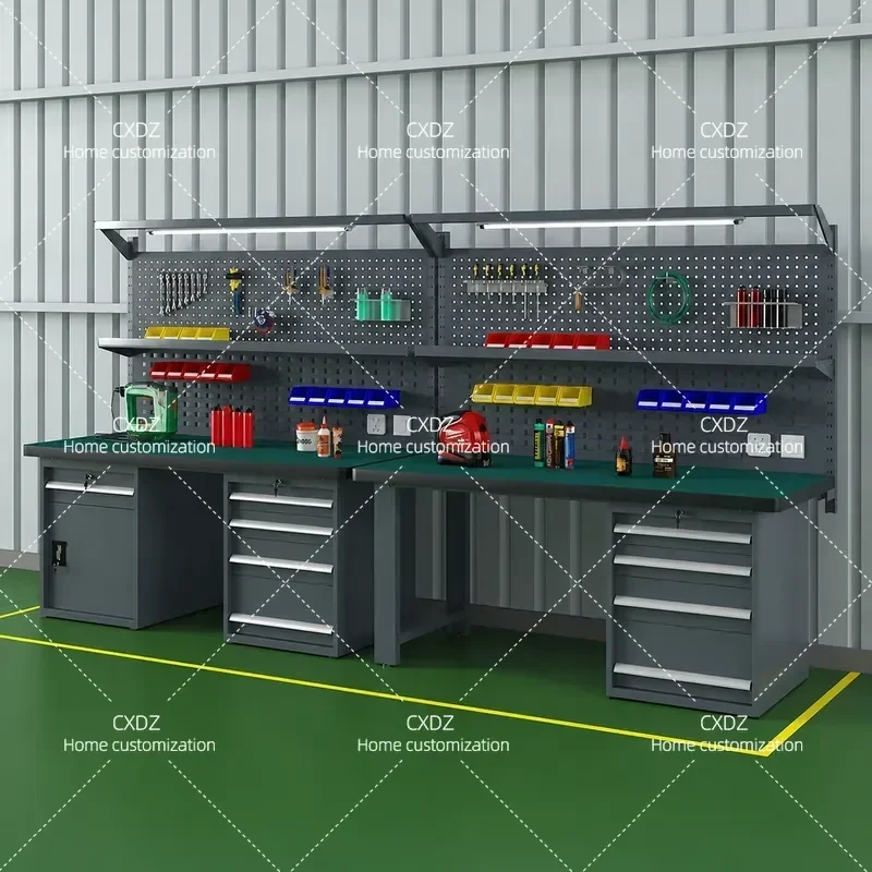 Heavy Duty Anti Static Workbench Stainless Steel Countertop Workshop Fitter Maintenance Die Assembly Bench for Industrial Use