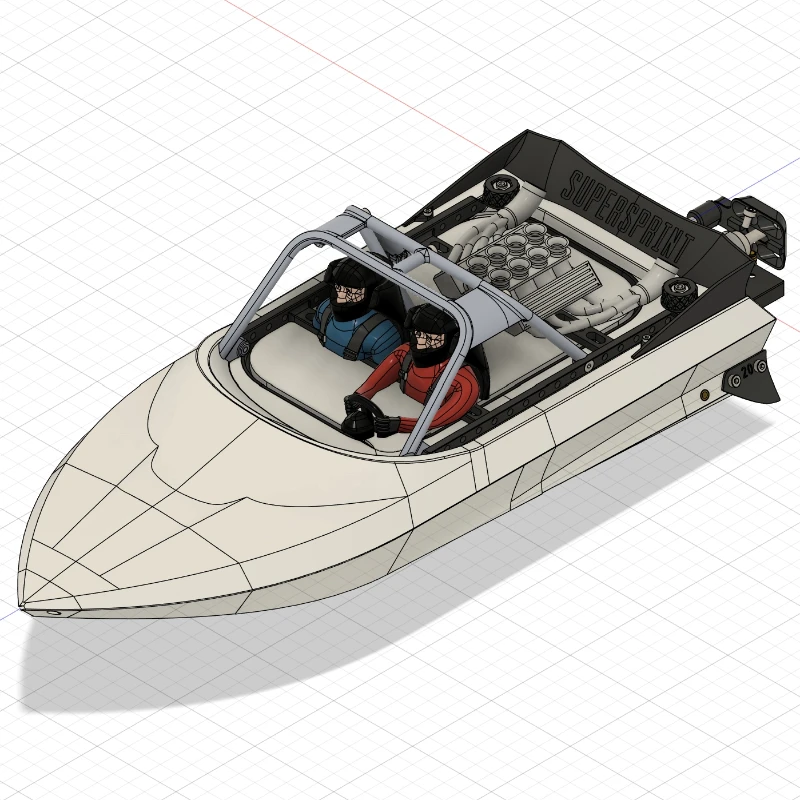 RC Super Sprint Jet Boat Mini zdalnie sterowana łódź motorowa Zabawka Prezent Mini Jet Boat Model DIY Ręcznie robiony model statku